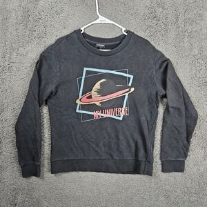 Emporio Armani My Universe Planet Graphic Sweatshirt Gray Mens 42 Large